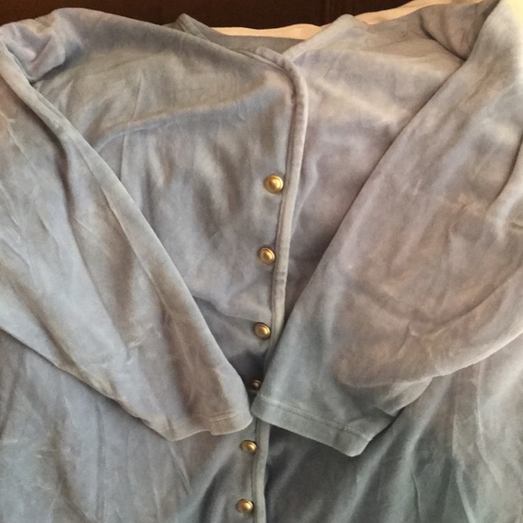 Light blue velour pjs lounge wear . EUC. XL. - Picture 2 of 3